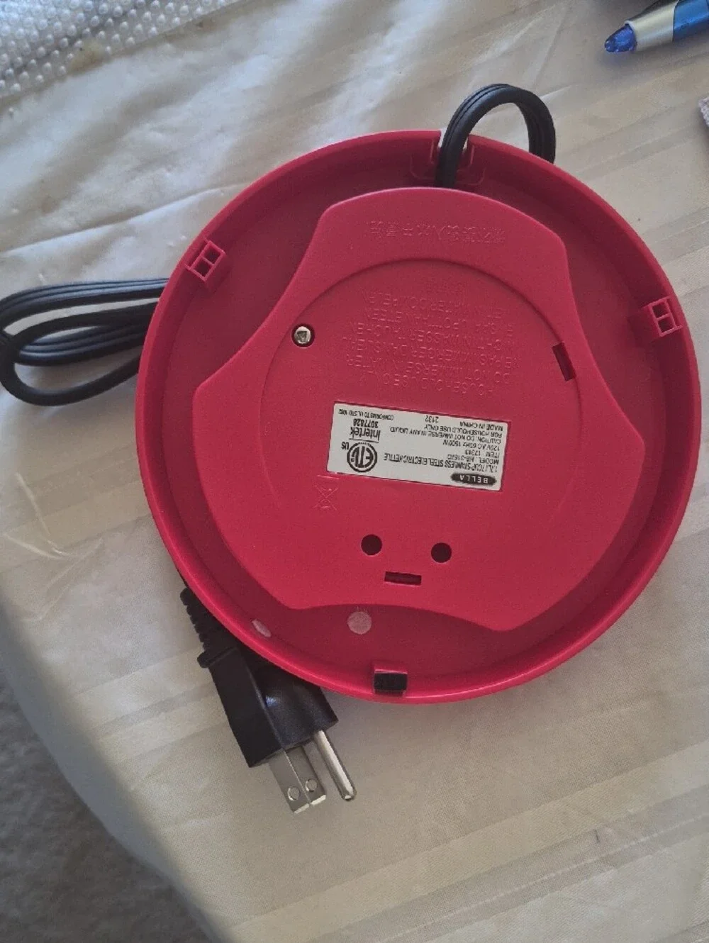 bella Red & Green Holiday-Themed Electric Kettle